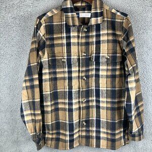 Mens Thick Old Navy Board Style Flannel Button‎ Up Size Small Fits Big